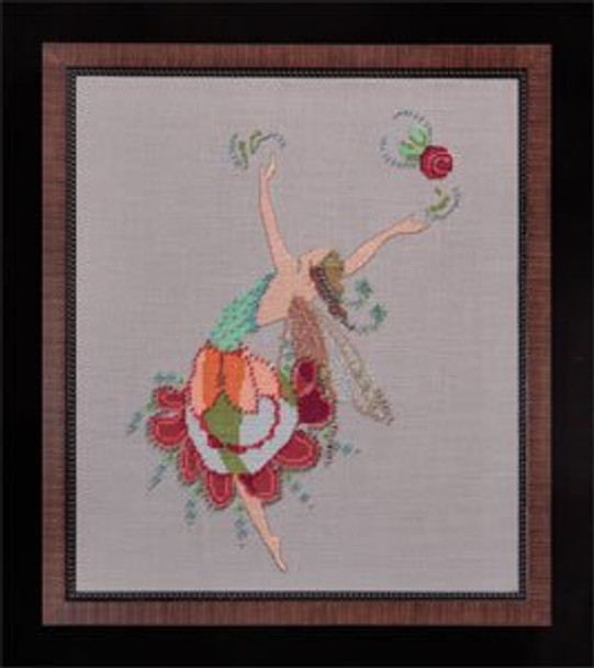 NC156 Nora Corbett Lyrical - Muse Collection Approximate design size 10.5" w x 7.75" h