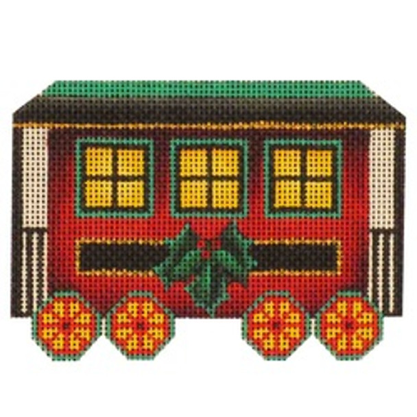 524d Holly Car 3" x 4" 18 Mesh Rebecca Wood Designs!