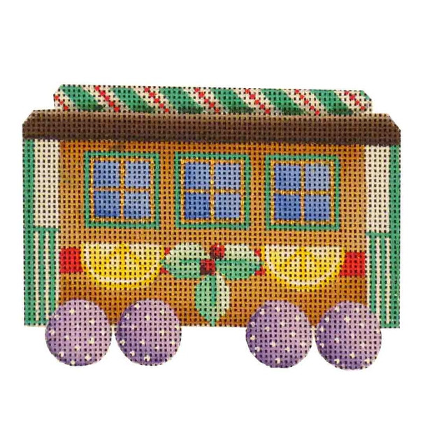 525d Green Car 3" x 4" 18 Mesh Rebecca Wood Designs!