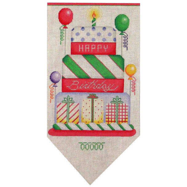 537m Birthday banner cake 7" x 13" 18 Mesh Rebecca Wood Designs !
