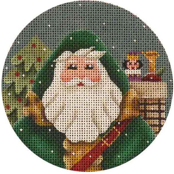 543c Swedish Santa 4" Round 18 Mesh Rebecca Wood Designs !