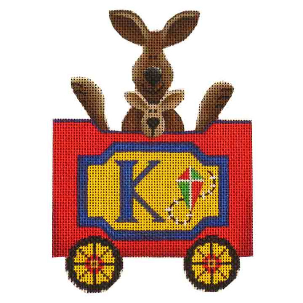 526a-z Letter K 4.3" x 5" 18 Mesh Rebecca Wood Designs !