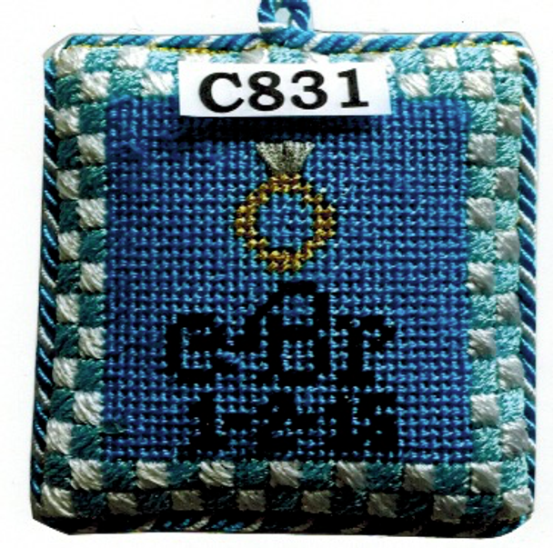 C831 Engagment Date 2 3/4 x 2 3/4" 18 Mesh The Princess And Me