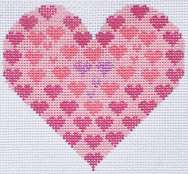 TM-29 Small Hearts Heart  3 3/4 x  3  1/2 18 Mesh TANYA MERTEL Danji Designs