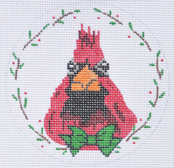 ZIA-62 Cardinal Ornament  4" Round 18 Mesh ZIA DESIGNS Danji Designs