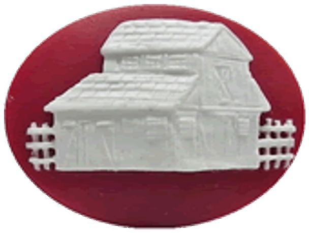 Kelmscott Designs Red Barn needle minder