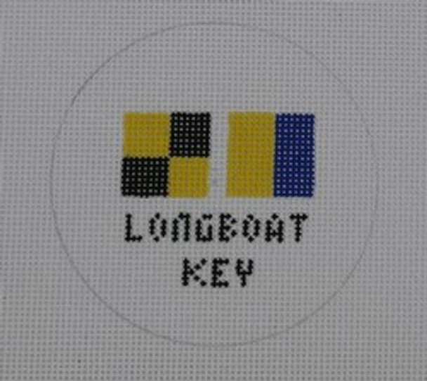 NTO50 Longboat Key 3" Round 18 Mesh Kristine Kingston Needlepoint Designs