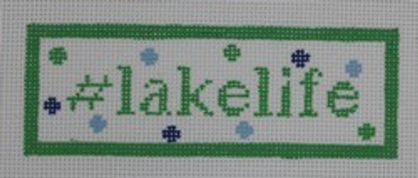 HT43 #LakeLife 1.625x4.625 18 Mesh Kristine Kingston Needlepoint Designs