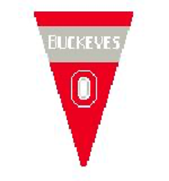 PE114 Ohio State Pennant 4 x 6 Kathy Schenkel Designs