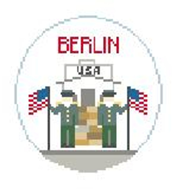BT740 Berlin, Checkpoint Charlie 4" diameter 18 Mesh Kathy Schenkel Designs