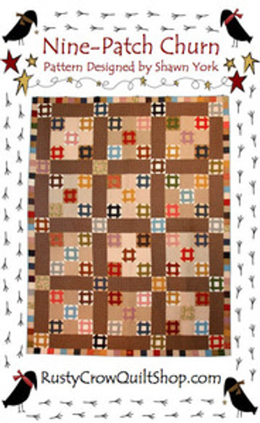 Rusty Crow Patterns Nine Patch Churn 61 x 80 12-1151