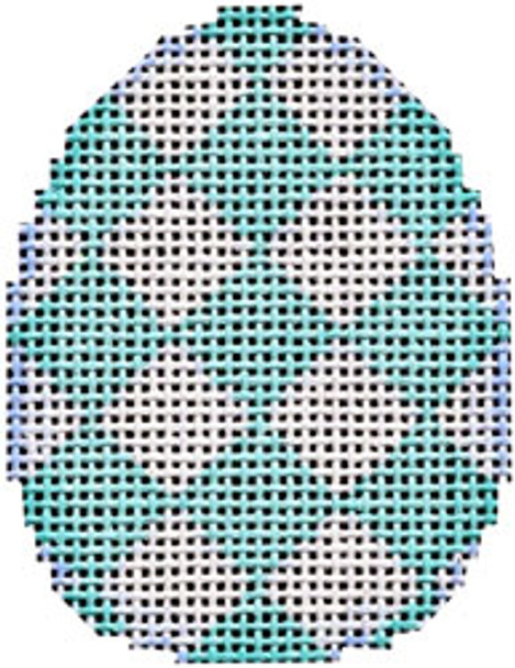 EG-613A Aqua Harlequin Mini Egg 2x2.5  18 Mesh Associated Talents 