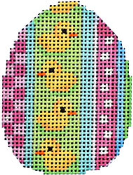 EG-618 Chicks/Hop Stripe Mini Egg 2x2.5 18 Mesh Associated Talents 