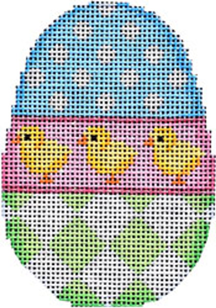 EG-319 Dots/Chicks/Harlequin Egg 2.75x3.75 18 Mesh Associated Talents 