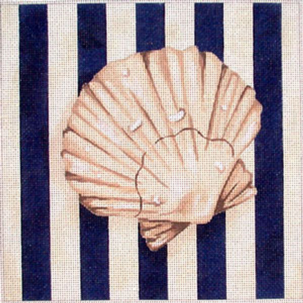 D-0710 Scallop Shell Square/Stripes 10x10 13 Mesh Associated Talents 