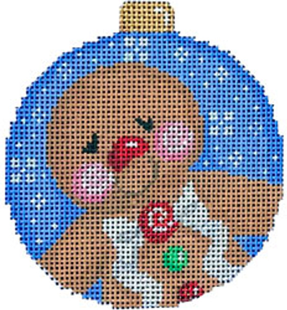 CT-1825 Gingerbread Boy Ball Orn. 3x3.25 18 Mesh Associated Talents 