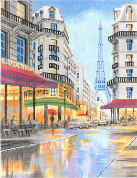 C-560PF Paris France Street Scene 8 1/2 x 11 18 Mesh The Meredith Collection