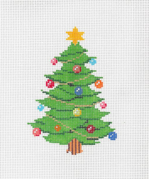 Christmas Tree C 3 x 4.25 18 Mesh Once In A Blue Moon By Sandra Gilmore 18-993C