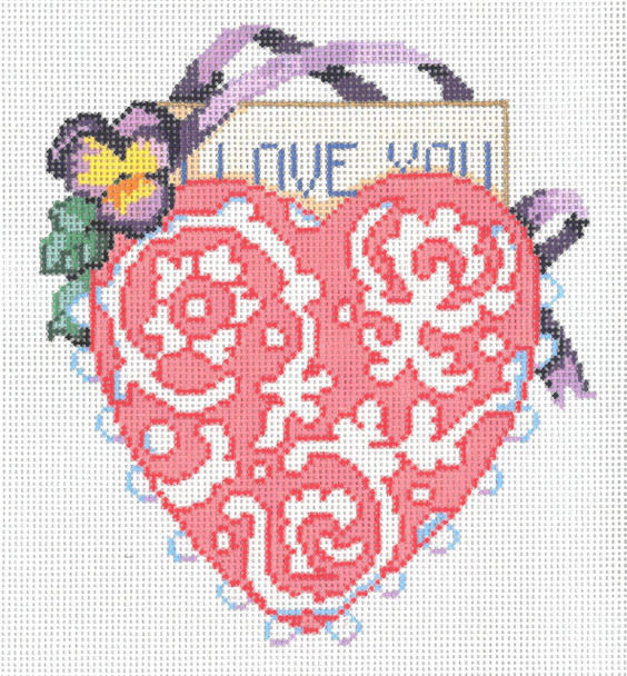 Heart 6 x 6  18 Mesh Once In A Blue Moon By Sandra Gilmore 18-656