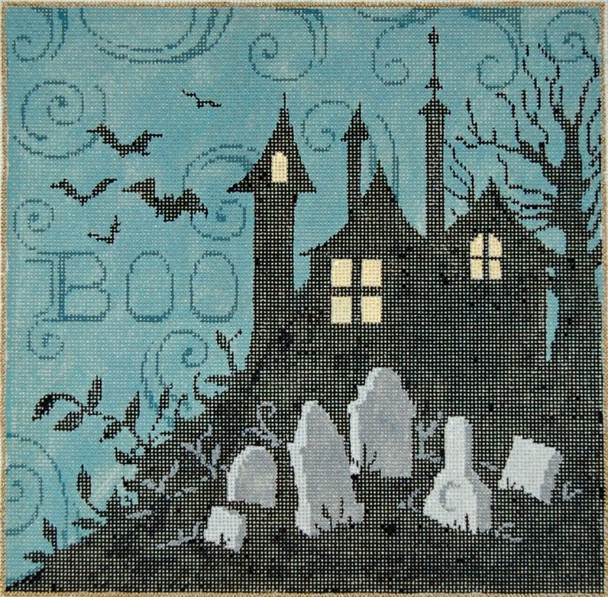 Graveyard 9 x 9   18 Mesh Once In A Blue Moon By Sandra Gilmore 18-827