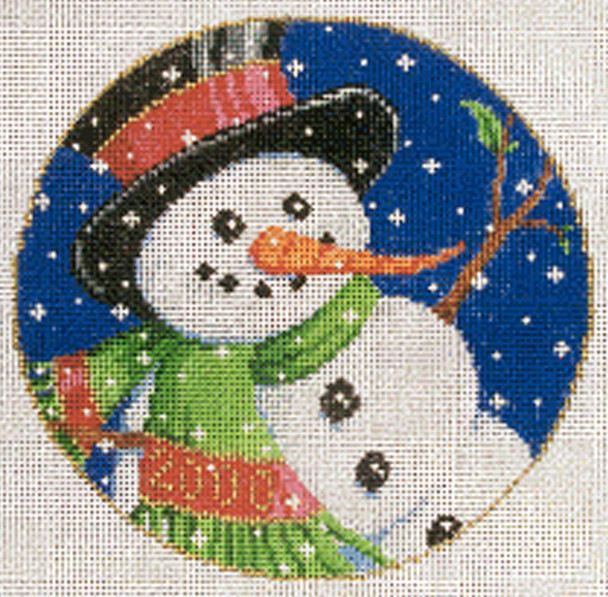 Frosty The Snowman 5.5 dia.  18 Mesh Once In A Blue Moon By Sandra Gilmore 18-171 