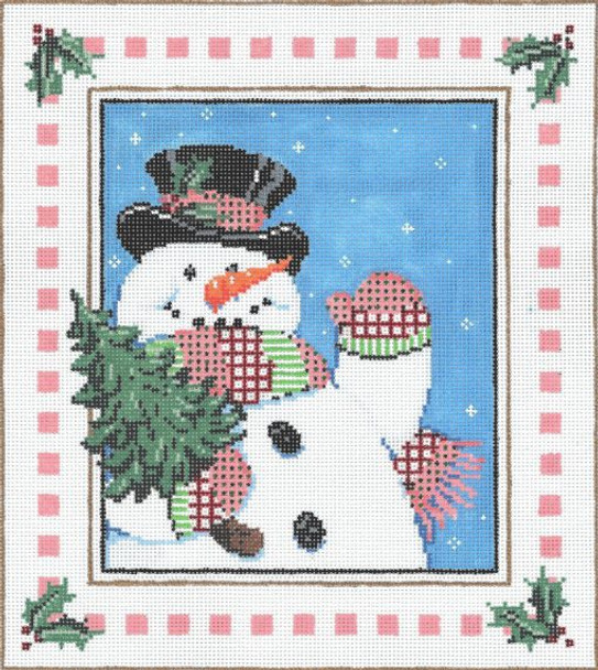 Hey Ya Snowman 9 x 8 18 Mesh Once In A Blue Moon By Sandra Gilmore 18-540