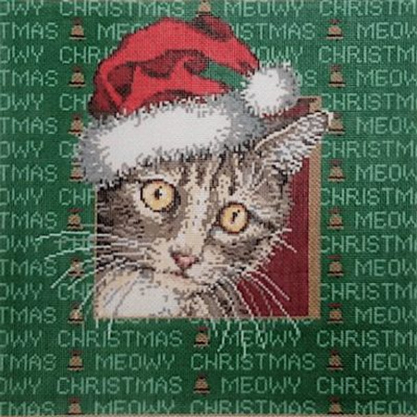 Meow 10 x 10    18 Mesh Once In A Blue Moon By Sandra Gilmore 18-336 