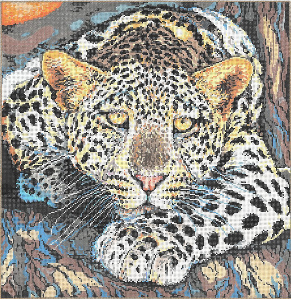 Intensity Leopard 12.75 x 12.75   18 Mesh Once In A Blue Moon By Sandra Gilmore 18-1109