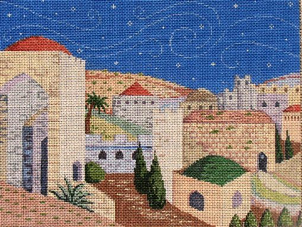 Jerusalem 9 x 12 16 Mesh Once In A Blue Moon By Sandra Gilmore 16-178 