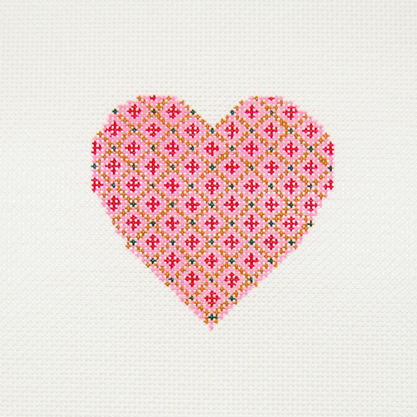 Ornament Heart (O-02) 3 x 3 18 Mesh Once In A Blue Moon By Sandra Gilmore 18-779