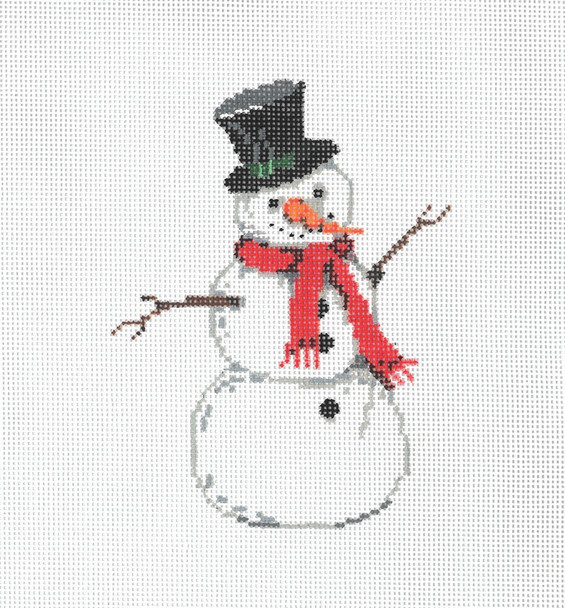 Ornament Snowman (O-15) 5 x 4 18 Mesh Once In A Blue Moon By Sandra Gilmore 18-839