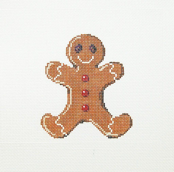 Ornament Gingerbread Man  3.5 x 4 18 Mesh Once In A Blue Moon By Sandra Gilmore 18-841