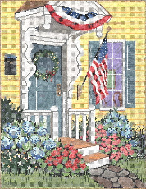 Patriotic 9.5 x 12 18 Mesh Once In A Blue Moon By Sandra Gilmore 18-250