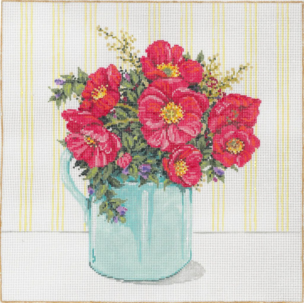 Poppies 10 x 10 18 Mesh Once In A Blue Moon By Sandra Gilmore 18-1047  