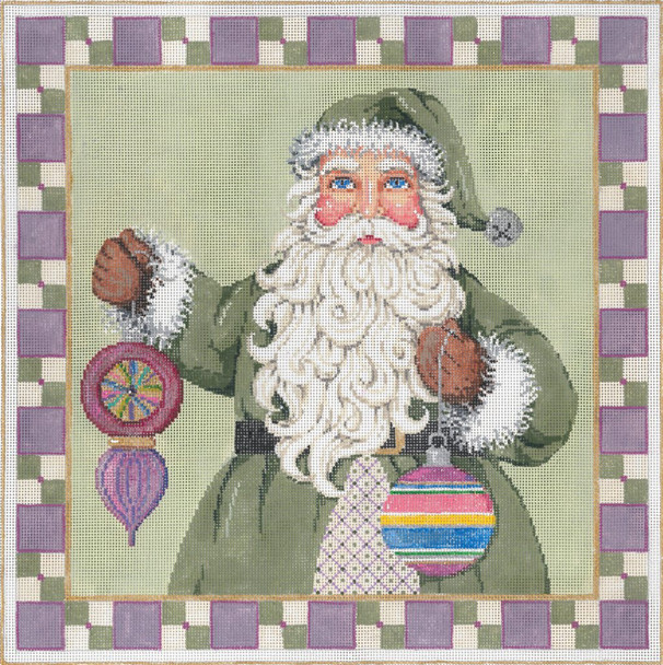 Santa Squares 12.5 x 12.5 18 Mesh Once In A Blue Moon By Sandra Gilmore 18-1081 