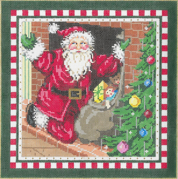 The Visit Santa 8.5 x 8.5   18 Mesh Once In A Blue Moon By Sandra Gilmore 18-597  