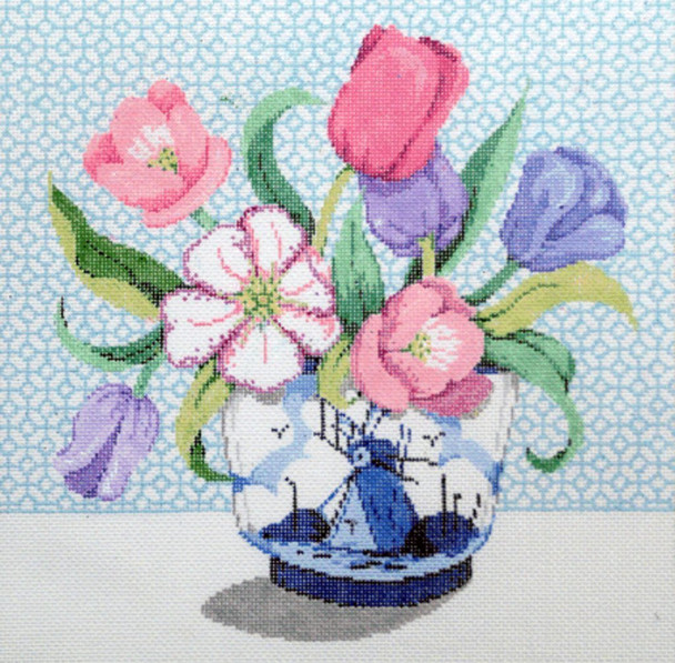 Tulips 10 x 10 18 Mesh Once In A Blue Moon By Sandra Gilmore 18-514 