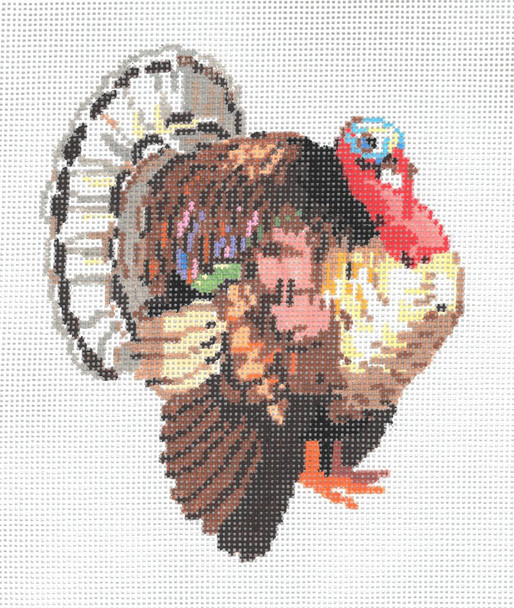 Turkey  5.75 x 4.5 18 Mesh Once In A Blue Moon By Sandra Gilmore 18-844