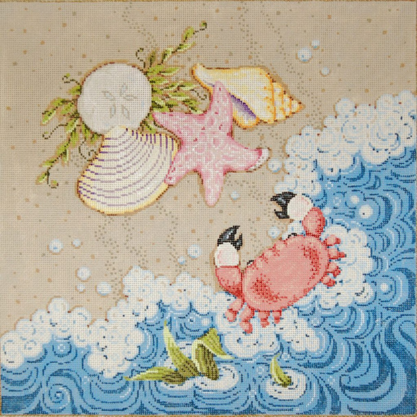 Sealife 16 x 16 18 Mesh Once In A Blue Moon By Sandra Gilmore 14-130 