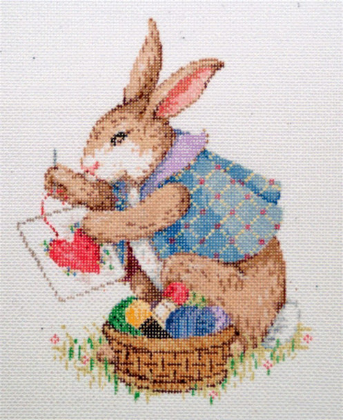 Stitching Rabbit 5.5 x 7 18 Mesh Once In A Blue Moon By Sandra Gilmore 18-421 