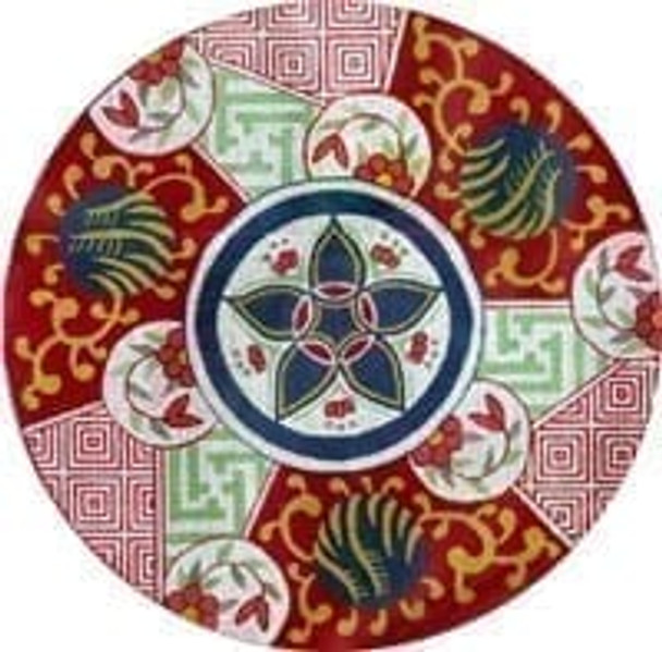 OD-107 Imari Mostly Rust 13g, 13” diameter Creative Needle