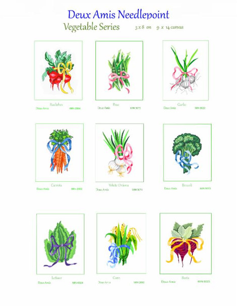 MIN 6024 Lettuce Veggie Series 5 x 8 on 9 x 12 Canvas Deux Amis 13 Mesh