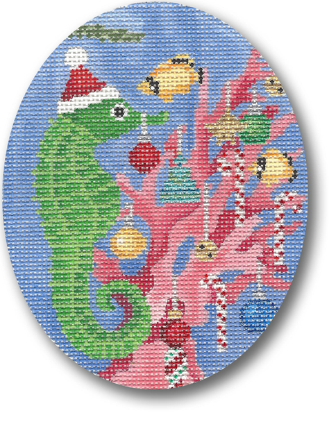 SC-XO 40 Seahorse Decorating Tree 4 x 5 Oval 18 Mesh Scott Church Creative