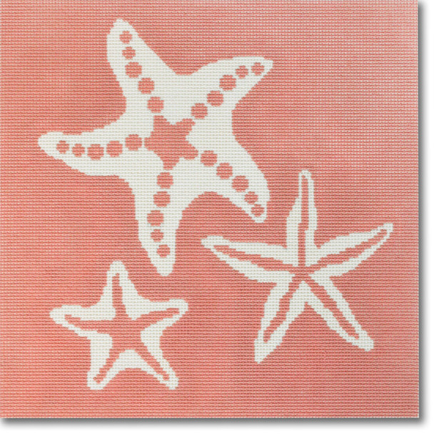 LRE-PL28 Starfish - Coral Background 10” 13 Mesh  Liora Manne 
