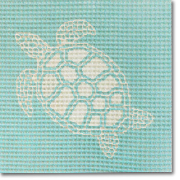 LRE-PL29 Turtle - Aqua Background 10” 13 Mesh  Liora Manne 
