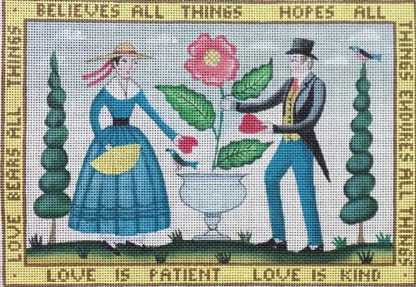 DP-SM01 Love is Patient 9" x 6" 18 Mesh Diane Ulmer Pedersen