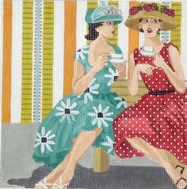 LS-HG03 Coffee Girls  6 x 6 18 Mesh Lori Seibert