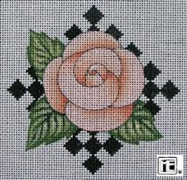 ME-GD03 Pink Rose 4x4 18 Count With Stitch Guide by Kathy Kulesza Garden  Mary Engelbreit
