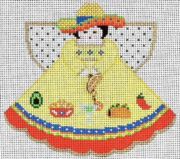 PP996KT Angel With Charms Taco Tuesday (Yellow) 18 Mesh 5.25x4.5 Angel Painted Pony Designs