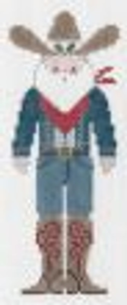 PT564-SG Cowpoke Santa Designs by Petei 18 Mesh 5 x 8 With Stitch Guide by John Waddlell